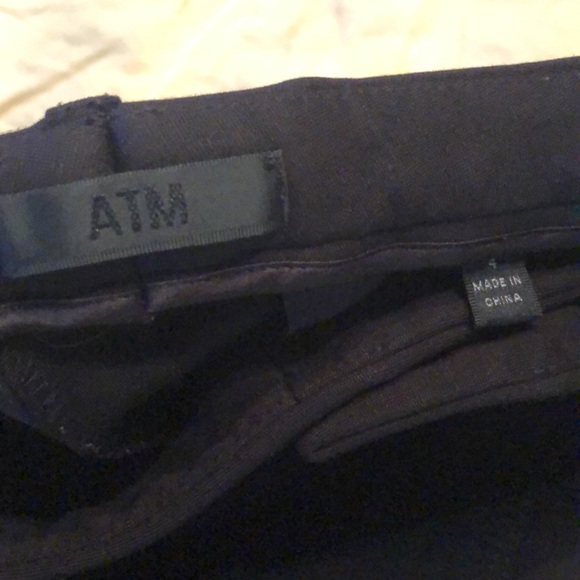 ATM Stretchy High waist straight leg zipper hem, pockets front & back pants - Picture 6 of 12